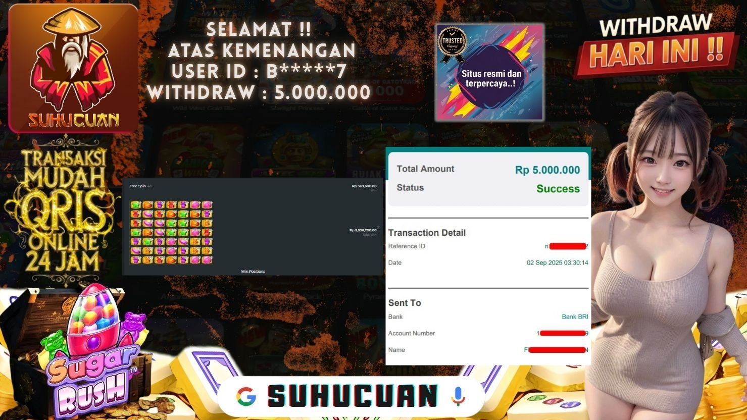 SUHUCUAN JACKPOT SLOT SUGAR RUSH